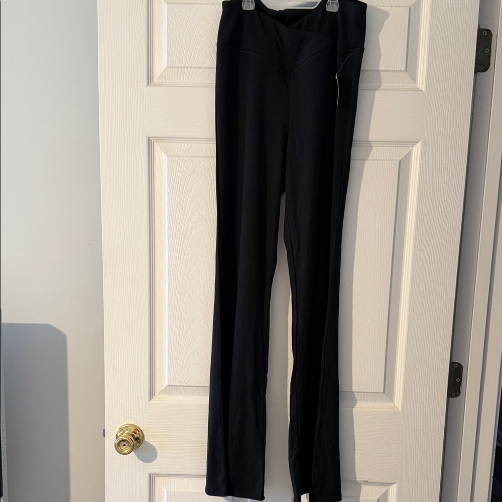Adore Me Black Yoga -style Flare Pants